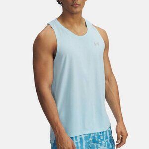 Under Armour Men's  Launch Singlet Tank 2XL Fitted Blue NWT